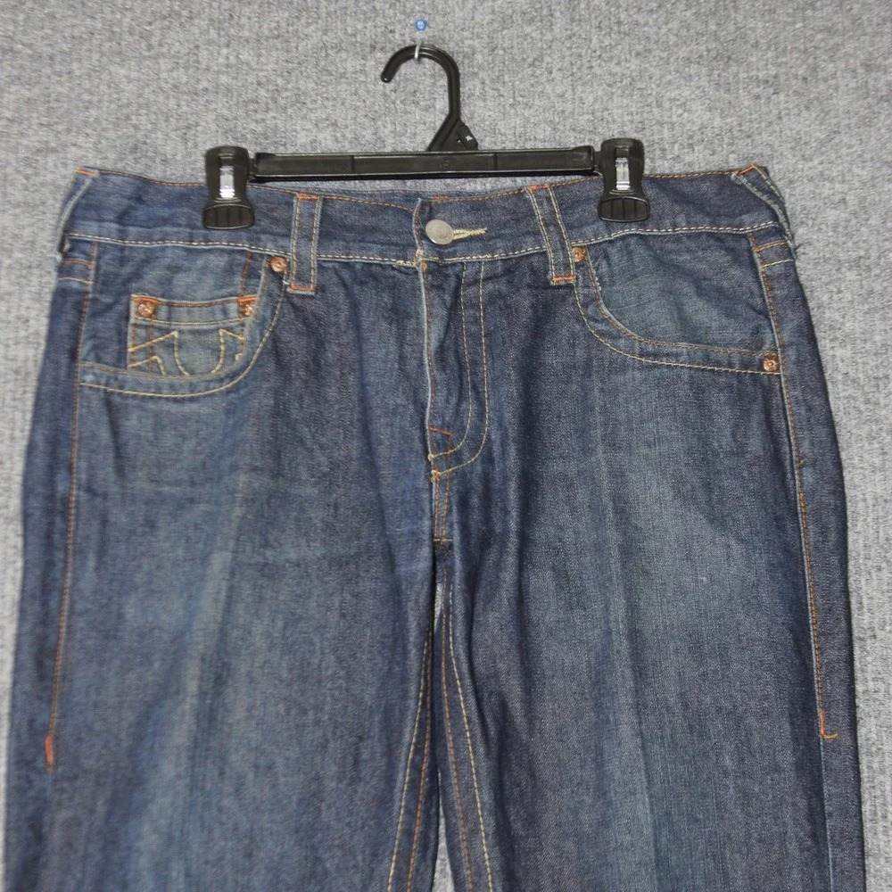 True‎ Religion Joey Koi Fish Embroidered Bobby Jeans Mens 36 Blue Rare Grail